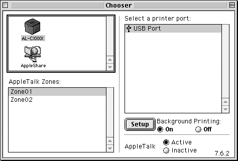 Konfigurowanie połączenia USB Uwaga: Jeśli kabel USB jest podłączany do komputera Macintosh poprzez koncentrator USB, połączenie należy realizować przez pierwszy koncentrator w łańcuchu.