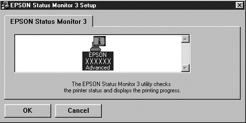 . W wyświetlonym oknie dialogowym kliknij przycisk Local (Lokalna). Uwaga: Informacje dotyczące instalowania programu EPSON Status Monitor w sieci znajdują się w Przewodniku pracy w sieci. 5.