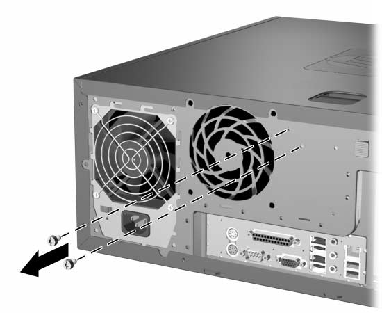 Rozbudowa sprz tu Aby otworzyć panel dostępu z włączoną blokadą Smart Cover Lock: 1.