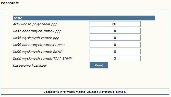 3.1 Monitorowanie parametrów łącza Rys. 32.Okno monitorowania parametrów urządzenia.