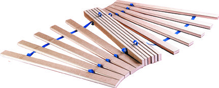 7,5 cm OPCJE: możliwość wykonania w połączeniu z nogami drewnianymi lub metalowymi (10 lub 20 cm wysokości) ilość dodatkowych wzmocnień wzdłużnych zależy od szerokości stelaża