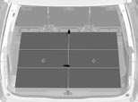 SIEDZENIA W TRZECIM RZĘDZIE - GRAND C4 PICASSO 1 2 3 Dwie sztywne podłogi harmonijkowe, przymocowane do pojazdu, umieszczone są nad każdym siedzeniem trzeciego rzędu.