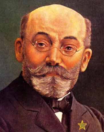 Ludoviko Lazaro Zamenhof Rusa Hebreo (1859 1917) juneco en Bjalistoko ĉirkaŭita de Hebreoj, Rusoj, Poloj kaj Germanoj lingvan