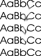 Problem Prawdopodobna przyczyna Rozwiązanie Zbyt duża ilość toneru w tle. Na materiale pojawia się rozmazany toner. Materiały mogą nie spełniać kryteriów określonych w specyfikacjach firmy HP.