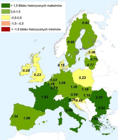 9 Według dostępnych statystyk, ubój krów wyraźnie wzrasta u znaczących unijnych producentów mleka tj. w Hiszpanii, Danii, Polsce, Wielkiej Brytanii, Czechach, Holandii, Belgii i Niemczech.