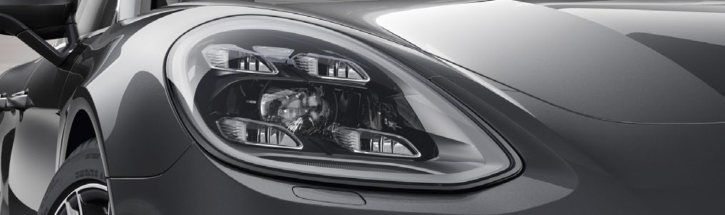Światło i widoczność Diodowe reflektory główne Reflektory LED z Porsche Dynamic Light System (PDLS) 4-punktowe światło LED do jazdy w dzień Przednie światła LED ze światłami pozycyjnymi i