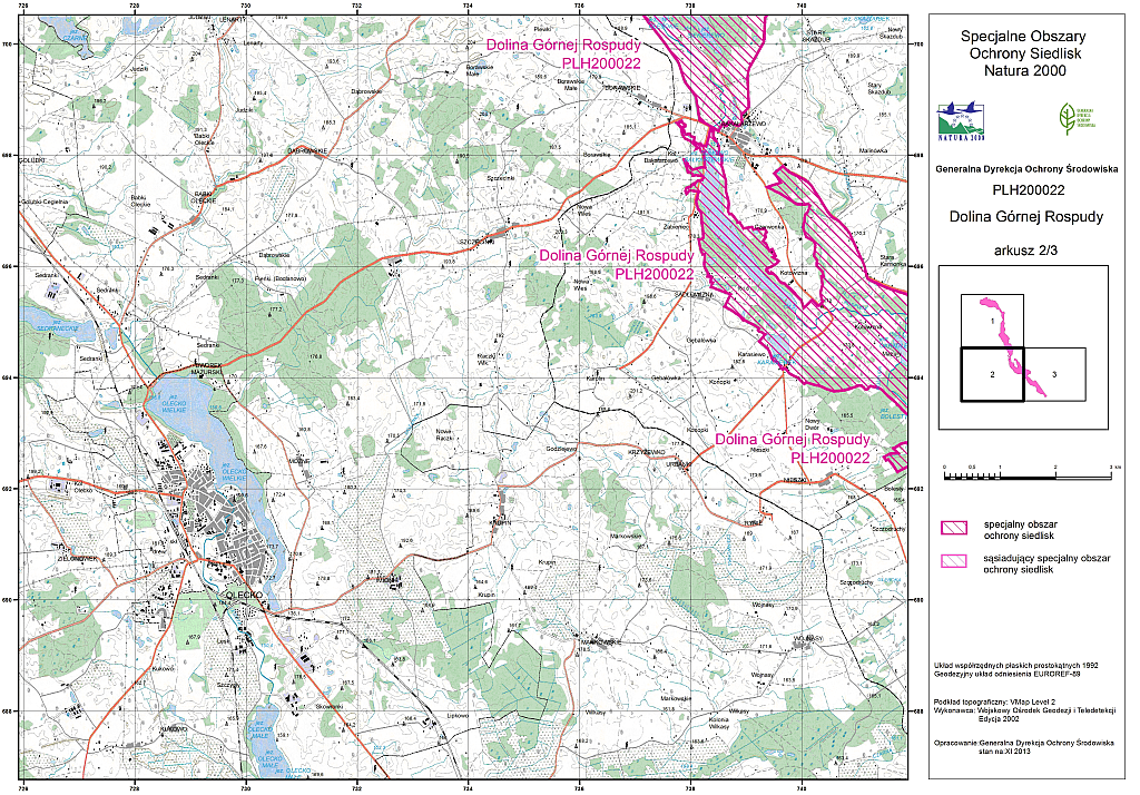 Mapy 7,8 i 9: Obszary sieci NATURA 2000