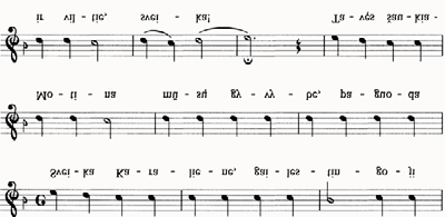 V SKYRIUS 123 Vepriø ir Vilniaus Verkių Kalvarijø istoriografiniai, apeigų ir muzikos sugretinimai Veprių Kalvarijų Kryžiaus kelio ir Marijos takelių maldos-giesmės Sveika, Karaliene melodija 289