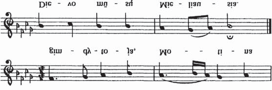 V SKYRIUS 159 Vepriø ir Vilniaus Verkių Kalvarijø istoriografiniai, apeigų ir muzikos sugretinimai Litania do Wszystkich Siętych melodija 342 : Šių giesmių melodijos priskiriamos senosioms