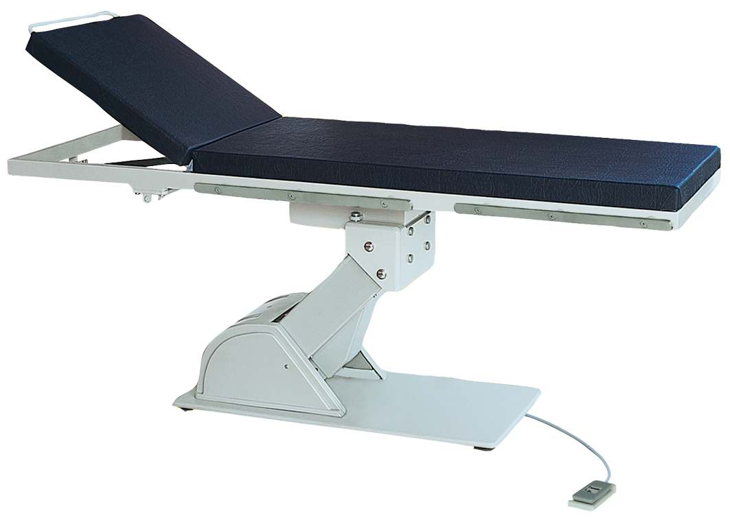 2072 EXAMINATION TABLE with 1 Motor Electrically adjustable height Gas spring adjustable headrest Table Height : 510mm - 880 mm TableLengh :1950mm Table Width : 650mm Table Base : 500mm x 980mm Head