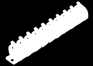 Korytka kablowe perforowane/ Slotted trunking / Перфорированные кабельные каналы Uchwyt kablowy grzebieniowy KE Materiał: poliamid.