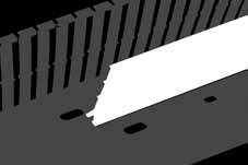Korytka kablowe perforowane/ Slotted trunking / Перфорированные кабельные каналы Separatory grup przewodów w korytkach Materiał: PCW o stopniu palności V0 w/g UL 9 : SES/2 - biały SES G/2 - szary