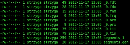 Vector Space Model w praktyce wartości tf dla