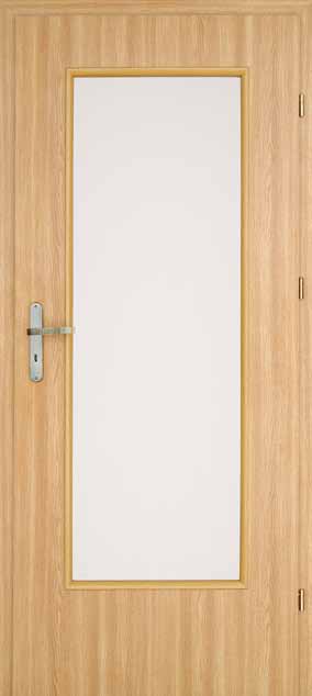 KATALOG DRZWI 31 DAKAR skrzydła okleinowane CPL KONSTRUKCJA Popiel (PC) Ramiak klejony drewniany, wypełniony stabilizatorem plaster miodu (X-MASH) (model DA) lub płytą wiórową (model DK), całość