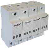 V, AC 54 TN, TT 3 V, TTV1-50-3P+N/PE 3P+N/PE 25 ka 50 ka 72 TN, TT 50 Hz; 3~ TTV1-50-4P 4P 25 ka 50 ka 72 TN, IT Up Uc W (mm) Odgromniki służą do odprowadzania prądów udarowych o dużej mocy, o