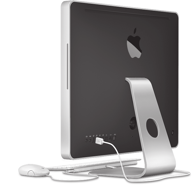 Uwaga: Wykonaj kroki opisane poniżej, aby skonfigurować klawiaturę oraz mysz bezprzewodową Apple razem z komputerem imac.