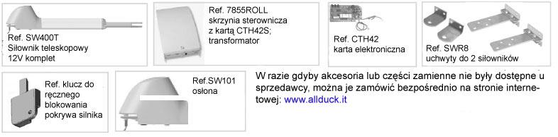 34. Główne akcesoria w opcji : 35. Główne części zamienne 32. Gwarancja i serwis Ten automat posiada 2 letnią gwarancję producenta od daty zakupu.