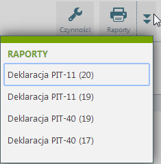 Pulpit Pracownika / Deklaracje podatkowe Sekcja deklaracje pracownika zawiera listę Deklaracje podatkowe PIT.