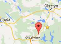 9 Mapa 2.4 Gryźliny, gm. Stawiguda, stan. XXIV, AZP 27-60/27 Warmia (Ermland) na mapie Prus Wschodnich. Strzałką zaznaczono Olsztyn Źródło: https://pl.wikipedia.