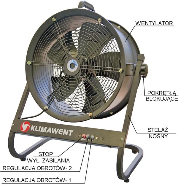 tworzymy z pasją 6 Rys. 2 Budowa wentylatora typu PODRYW-N 6. MONTAŻ I URUCHOMIENIE Wentylator typu PODRYW-N jest dostarczany w dwóch częściach wentylator i stelaż nośny.