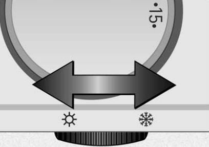 7.3. Przełącznik LATO/ZIMA Jeżeli w posiadanym modelu dostępna jest taka funkcja, należy ustawić przełącznik na pozycję, aby przejść w letni tryb pracy (chłodzenie), lub w pozycję, aby przejść w