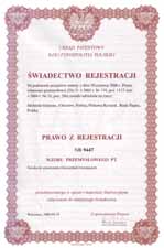 Kluczborska POSIADAMY NASTĘPUJĄCE PATENTY I WZORY PRZEMYSŁOWE / patents and industrial design LOKALIZACJA LOCATION CHORZÓW Rębacz y Główna Michałkowicka Stacyjna Legnicka Maciejkowicka Stablka pl. Św.