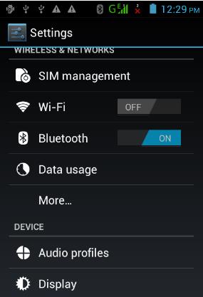 Wi-Fi Funkcja Wi-Fi zapewnia łatwy dostęp do Internetu. Wybierz ikonę ustawień z menu aplikacji i przełącz przycisk Wi-Fi. Odczekaj od 2 do 5 sekund, a następnie wybierz swoją sieć Wi-Fi.