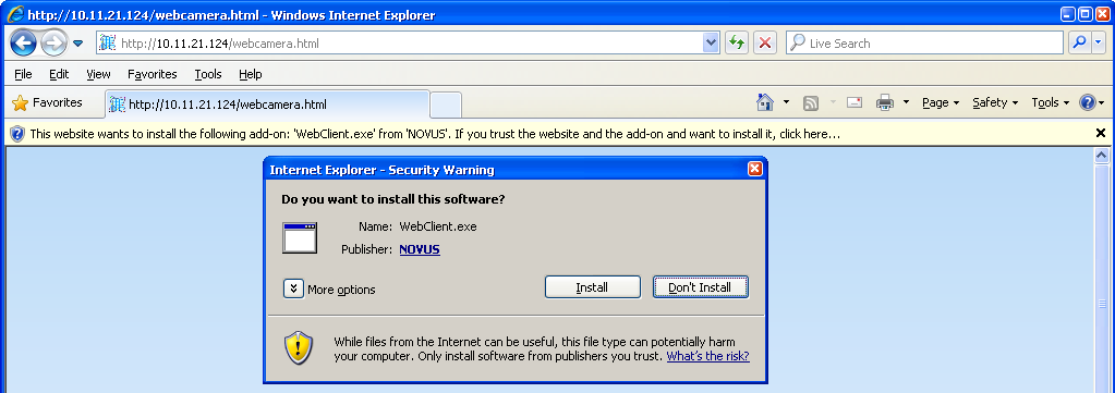 NDR-BA3208,NDR-BA3416 User s manual ver.1.0 NETWORK OPERATIONS UTILIZING WEB BROWSER After successful logon, web browser will download the applet for displaying images from the camera.