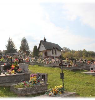 L.P.1 CMENTARZ PARAFIALNY XVIII / XIX WIEK OKOLICE KOŚCIOŁA P.W. ŚW. MATEUSZA POWIAT BRZESKI ŚREDNIOZADOWALAJĄCY PIERWOTNY CMENTARZ ZNAJDOWAŁ SIĘ PRZY KOŚCIELE.