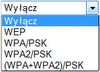 3.2.3 Ustawienia zabezpieczeń 1. W części WLAN, wybierz Ustawienia Zabezpieczeń. 2.