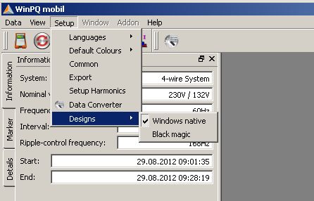 wir regeln das Zmiana wyglądu WinPQ mobil WinPQ mobil posiada dwa wyglądy prezentacji: - - Windows native /oryginalny