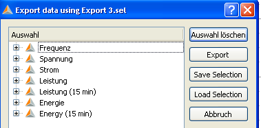 8.4.9 Eksport danych dane okresowe W nastawach eksportu można określić podstawowe parametry tegoż.