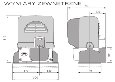 7. Mechanizm wysprzęglenia zabezpieczony mikrowyłącznikiem odcinającym. 8. Dostęp do mechanizmu wysprzęglenia chroniony klapką z zamkiem na klucz. 9.