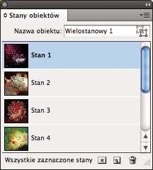 16 Tworzenie nakładki pokazu slajdów Teraz zajmiemy się tworzeniem interaktywnego pokazu slajdów przy pomocy panelu Stany obiektów.
