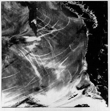 Obserwacje pośredniego wpływu aerozoli Większe albedo Stratocumulus........... ::. ::.::...... :: ::.