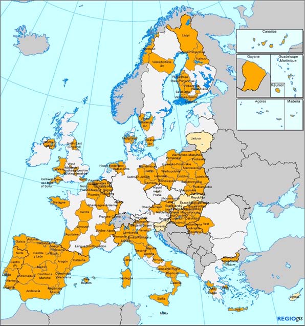 Rys. Regiony UE członkowie Platformy inteligentniej Specjalizacji 2012 KOMUNIKAT KOMISJI DO PARLAMENTU EUROPEJSKIEGO,