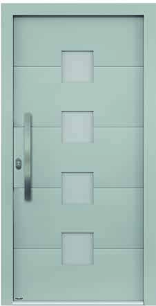 ARGEA PVC DREWNO PVC ARGEA 82 mm Srebrny (RAL 9006) Biały (RAL 9016) Od zewnątrz: frezowania Q-10, dł. 580 mm 1100 / 2105 mm Sprawdź wyposażenie standardowe i opcjonalne na str.