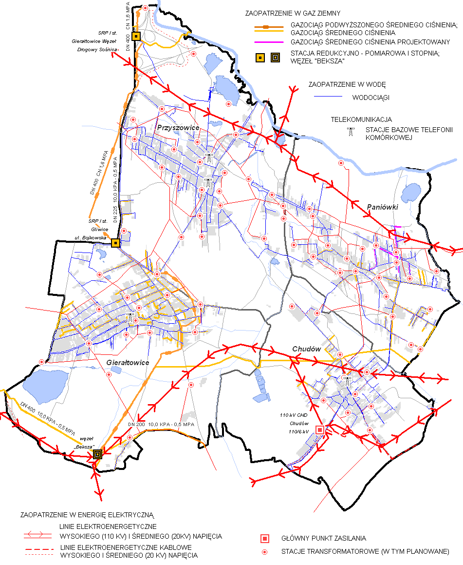 Część A: Uwarunkowania zagospodarowania przestrzennego XI. Infrastruktura techniczna Rys. A15.