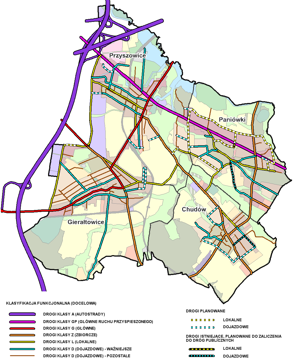 Część B: Kierunki zagospodarowania przestrzennego VI. Kierunki rozwoju systemu transportu Rys. B2.