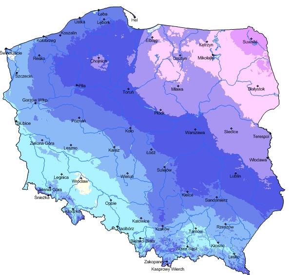 efekty wojewódzkie [ilorazy szans] Rysunek 5. Średnia temperatura powietrza w styczniu 2014 w Polsce [stopnie C] Wykres 7.