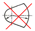 pojedyncze małe promienie zaokrągleń można wymiarować jak na rysunkach obok linie wymiarowe dwóch różnych promieni nie powinny leżeć na jednej prostej kilka jednakowych małych