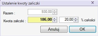 Potwierdzenie wykonania rezerwacji (przed wygenerowaniem druku należy ustalić kwotę zaliczki) Na wygenerowanym podglądzie druku można (zmiany są widoczne po kliknięciu przycisku Odśwież) *