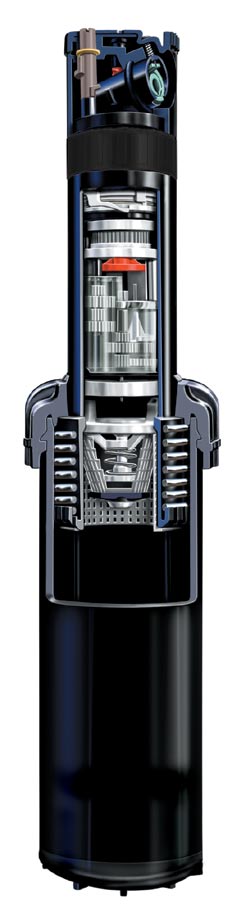 ➊ Śruba do regulacji zasięgu zraszania ➋ Standardowa pokrywa gumowa z laserowo naniesionymi oznaczeniami na pokrywie TR Series pracy Performance Data Charakterystyka dyszy z serii TR Trujectory