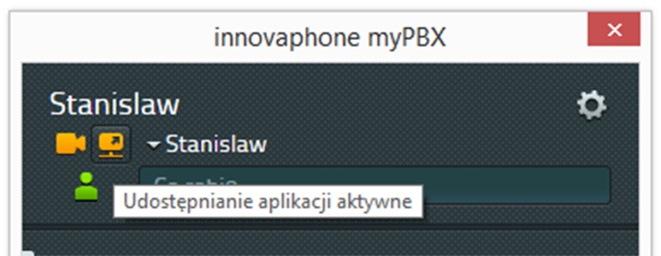 Konferencja Chat W aplikacji chat w mypbx nie ma żadnych ograniczeń co do liczby uczestników rozmowy. W każdym momencie nowy rozmówca może zostać przez innych rozmówców zaproszony do rozmowy.