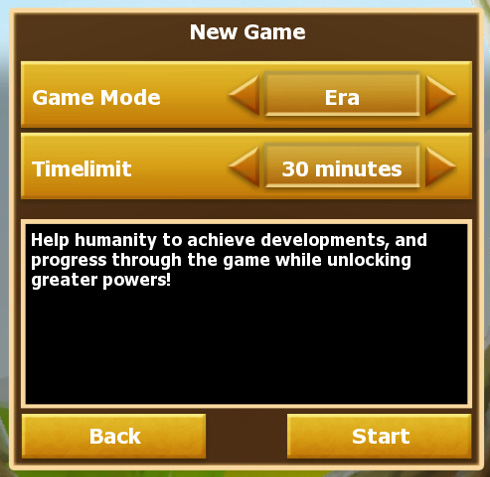 Jak grać? T r y b y r o z g r y w k i Gra zawiera trzy tryby rozgrywki: Beginning, Era i Freeplay. Beggining Ten tryb to po prostu samouczek.