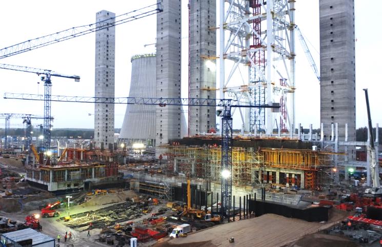 Projekt Opole stan realizacji Osiągnięcia 2015 roku: Wykonanie fundamentów maszynowni, stropów poziomu 0,0m, zaawansowany montaż głównych konstrukcji stalowych maszynowni bloku 5 i 6 Wykonanie