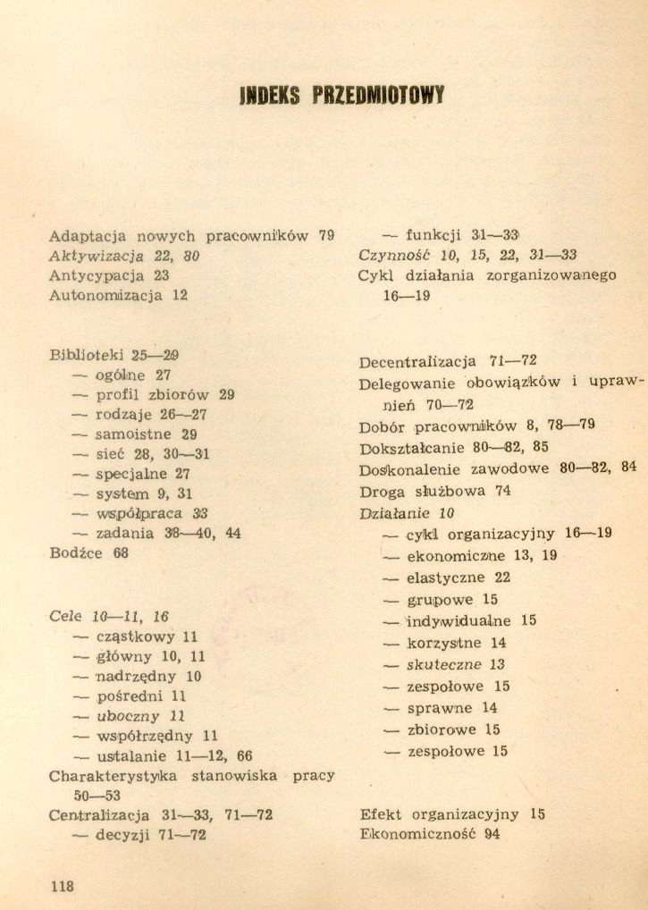 J. Wołosz: Organizacja