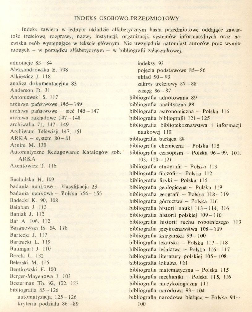 B. Sordylowa: Informacja naukowa w Polsce.