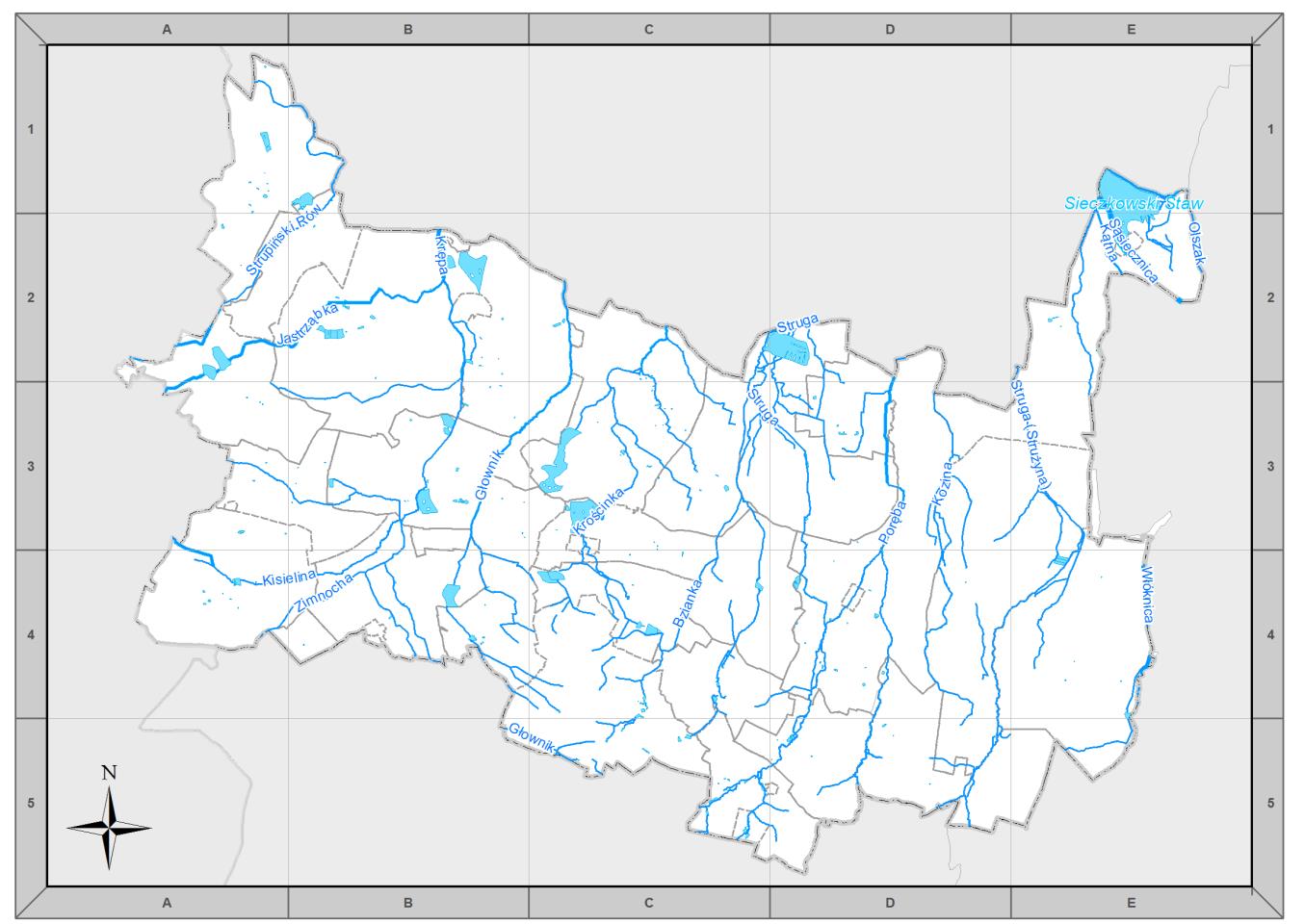 Warunki wodne Gmina usytuowana jest w granicach rzeki Baryczy będącej prawobrzeżnym dopływem Odry. Północna część gminy leży w granicach obszaru zasobowego wód podziemnych rejonu Kotliny Żmigrodzkiej.