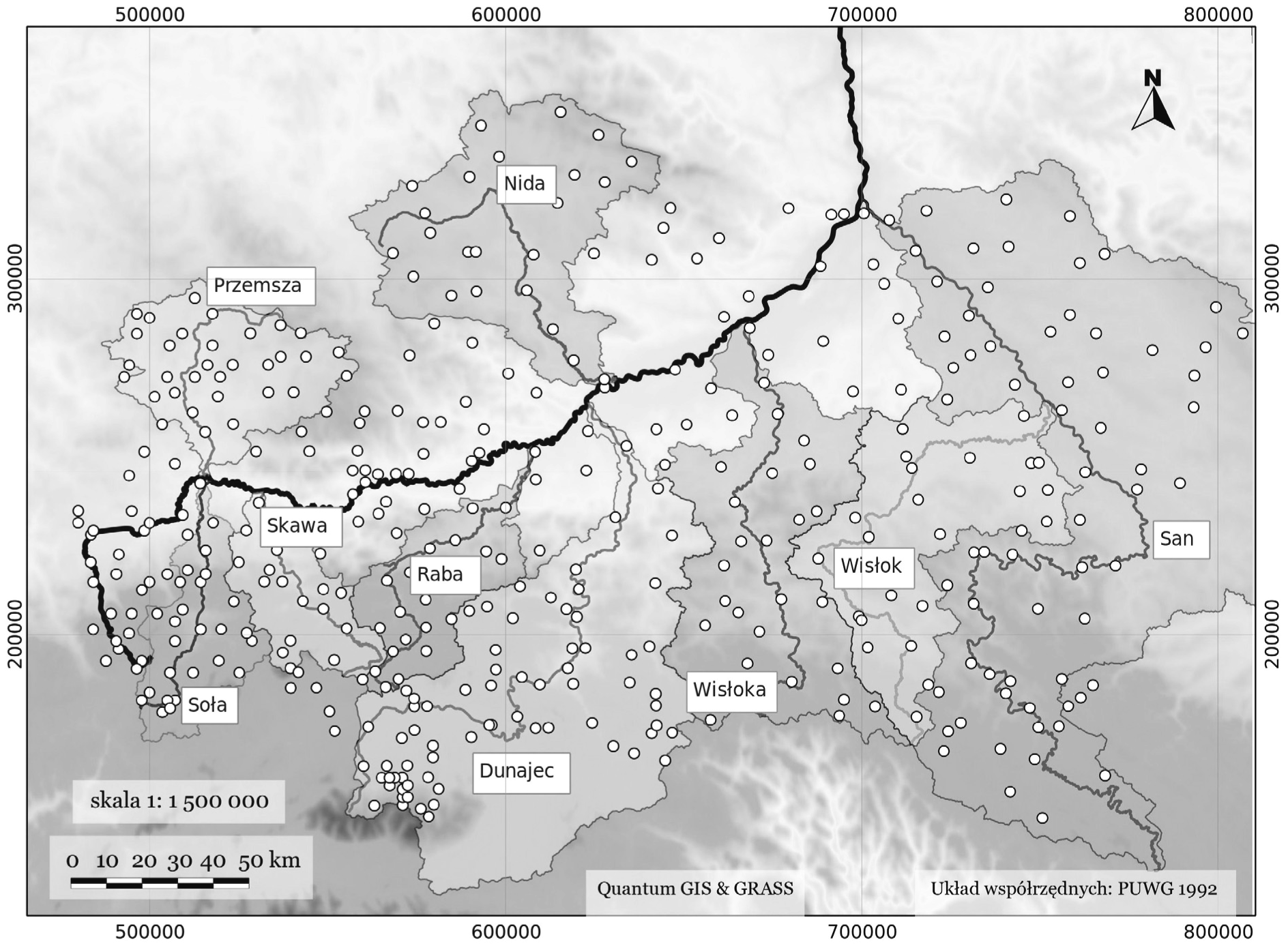 240 Robert Twardosz, Marta Cebulska, Robert Szczepanek W okresie powojennym służba meteorologiczna w Polsce dysponowała największą siecią stacji i posterunków opadowych, z których wyniki były